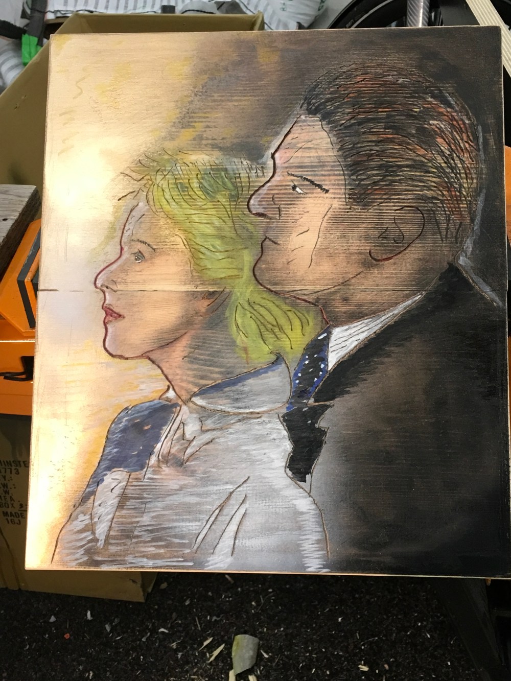 Regina ja Tauno mäntylankulla